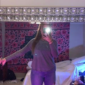 Stripe long sleeve top